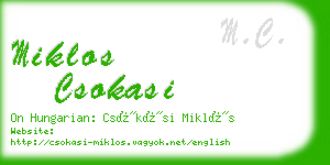 miklos csokasi business card